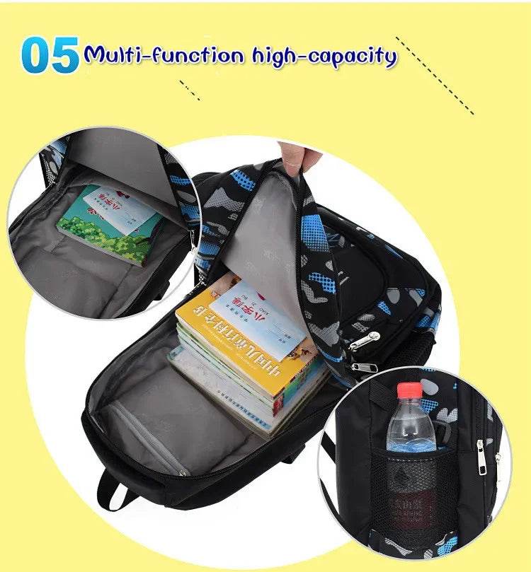 Kids backpack children School Bags For Boys orthopedic school Backpack Waterproof Primary Schoolbag book bag mochila infantil - AIAZ