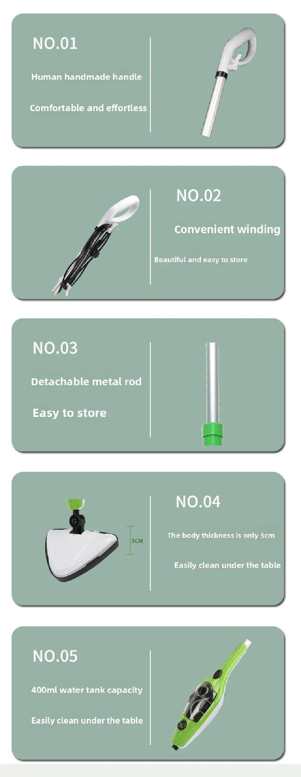 Steam Cleaner Super Large Water Tank High-temperature Sterilization Cleaner Household Mop - AIAZ