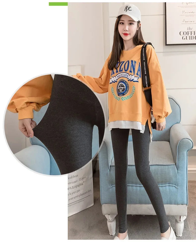 Low Waist Belly Cotton Maternity Legging Spring Casual Skinny Pants Clothes for Pregnant Women Autumn Pregnancy