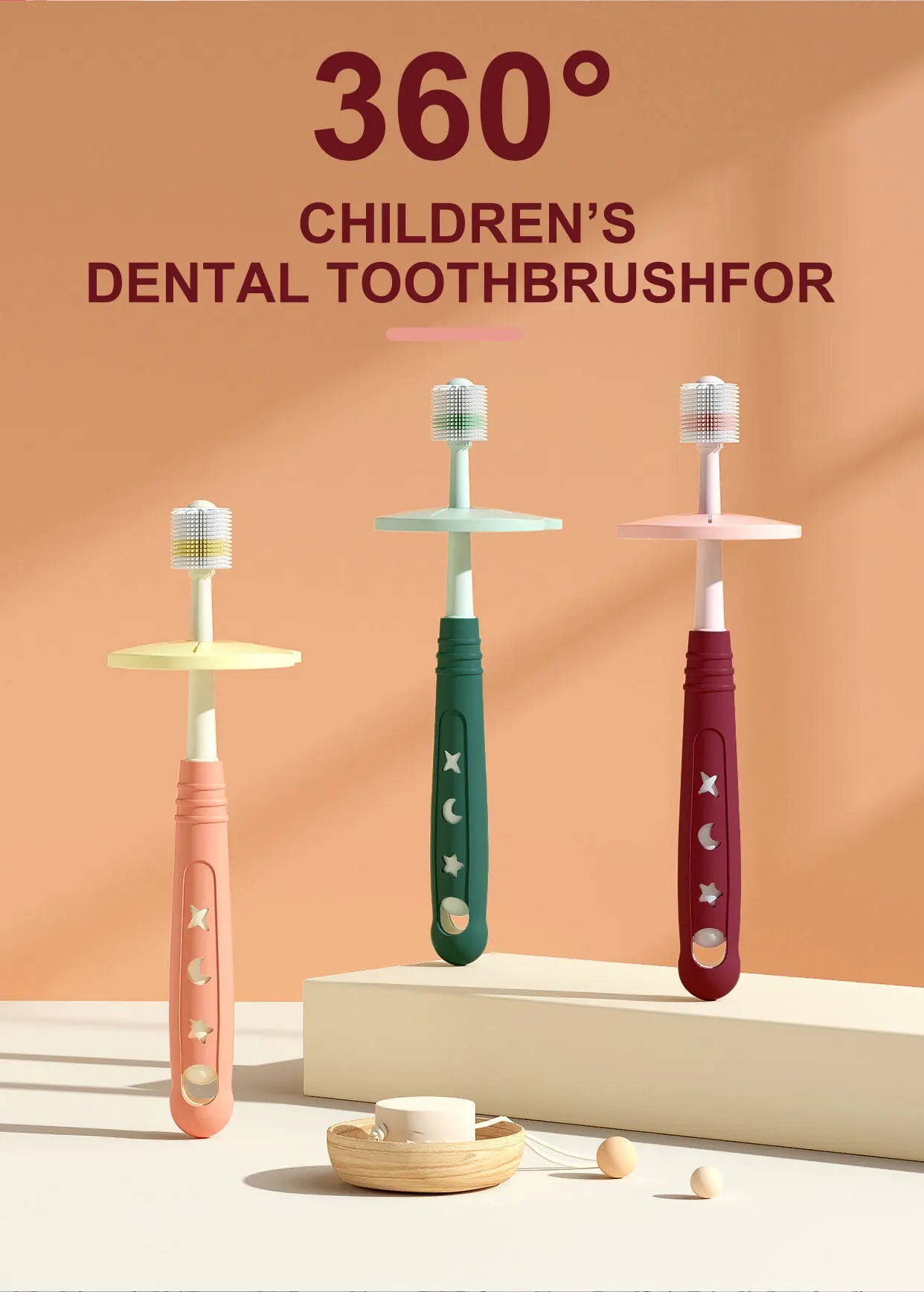 360 Degree Baby Children Toothbrush 1-6 Years Child Toothbrush Soft Baby Silicone Teether Brush Kids Teeth Oral Care Cleaning