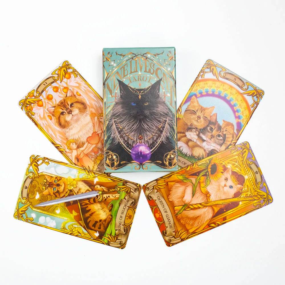 78 Card Deck Kitten Tarot Oracle Card Fate Divination Leisure Entertainment Family gatherings Tarot Card Game - AIAZ