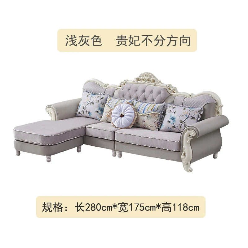 European Adult Sofa Designer High Quality Living Room Luxury Modern Sofas Solid Wood Corner Romantic Muebles Salon Furniture