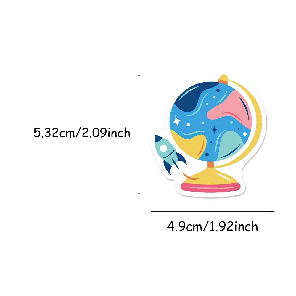 50PCS Back to School Student Supplies Graffiti Stickers DIY Luggage Speaker Water Cup Notebook Waterproof Stickers - AIAZ