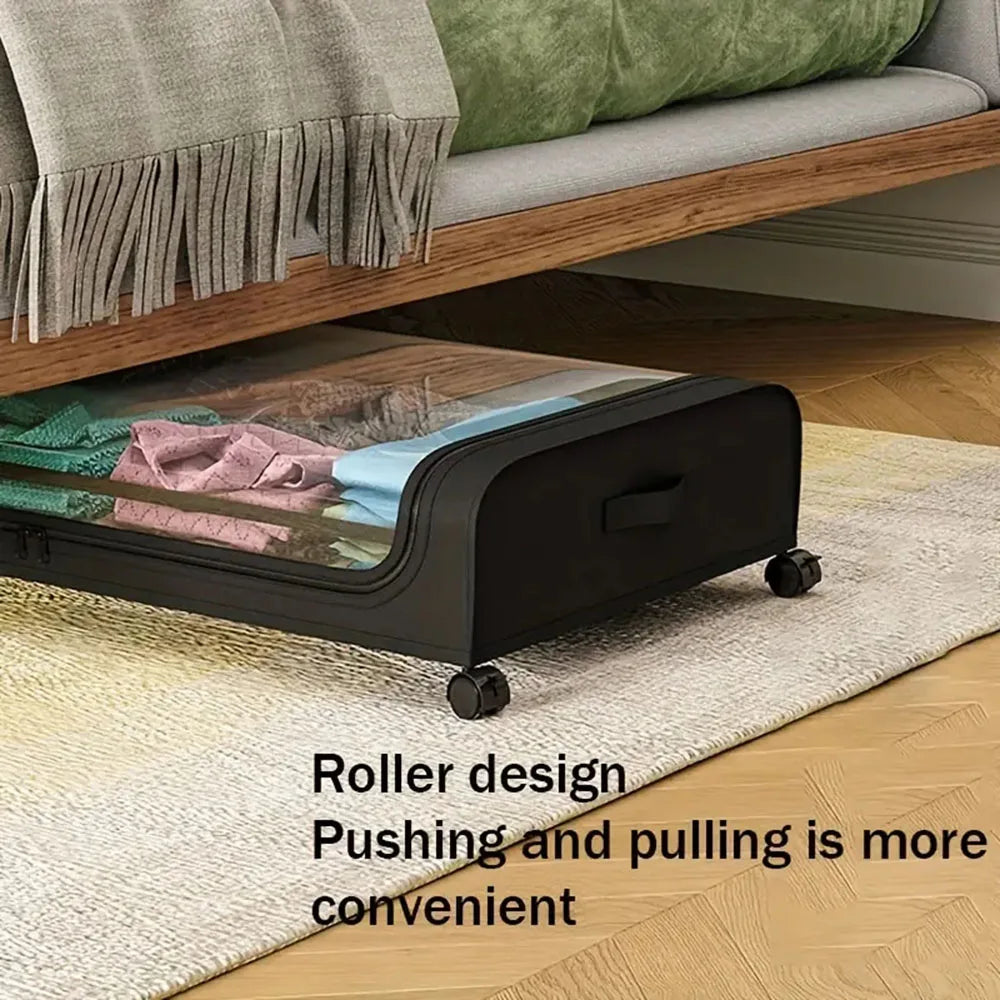 Simple Wheel Storage Box Multifunctional Movable Clothes Storage Case For Home