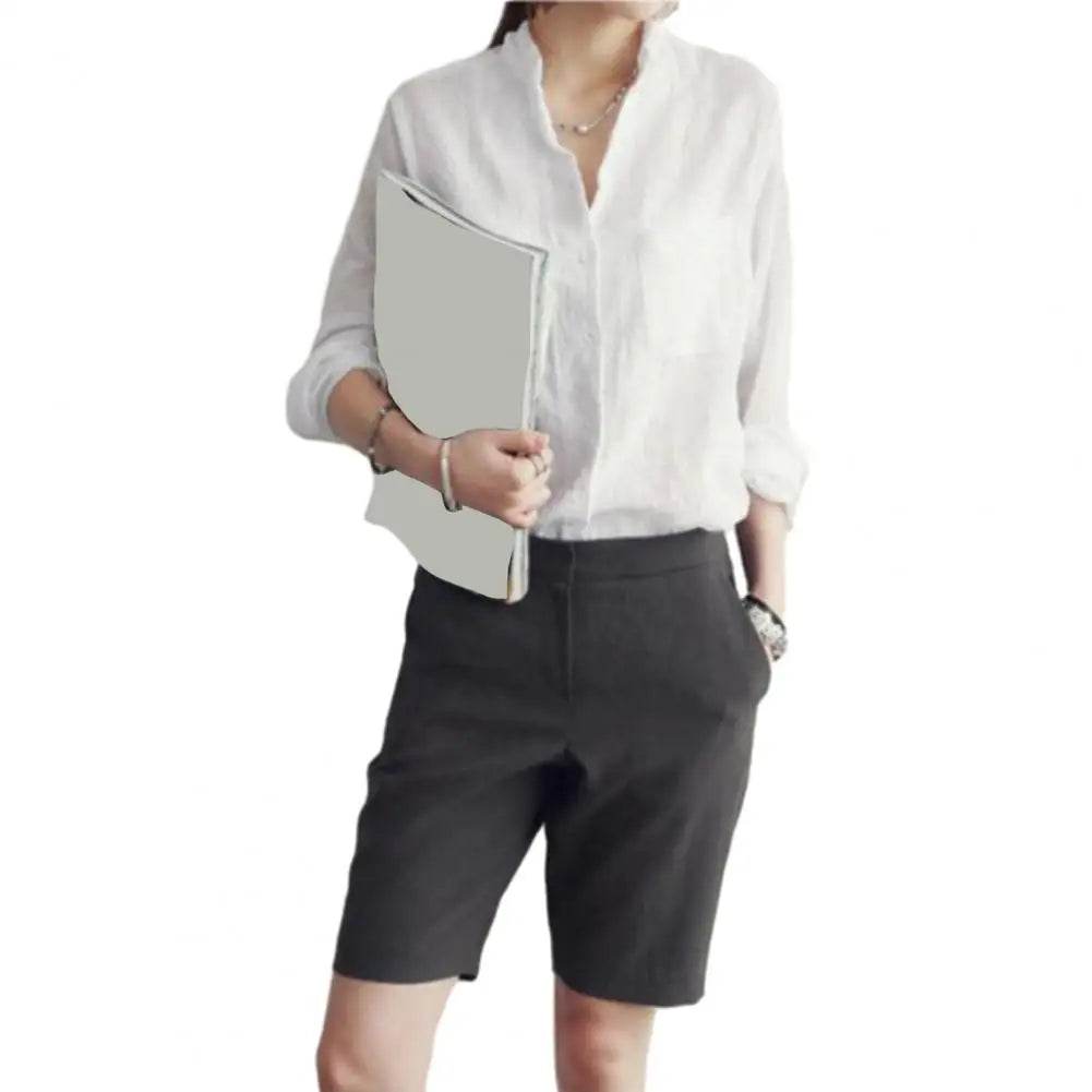 Chemisier Femme Womens Tops Fashion 2022 Summer Linen White Shirt Women Long Sleeve Blouse Korean Woman Clothes Roupas Femininas - AIAZ