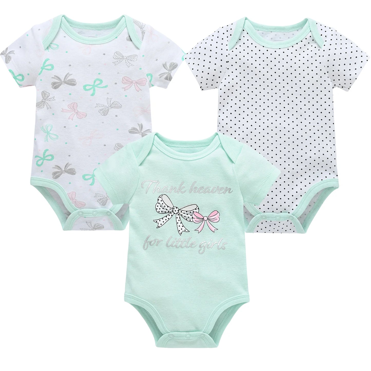 3 Pcs/set Baby Girls Rompers Unicorn Cute Print Girls Bodysuit Pink Summer Short Sleeve Jumpsuit 100% Cotton Soft Baby Clothes