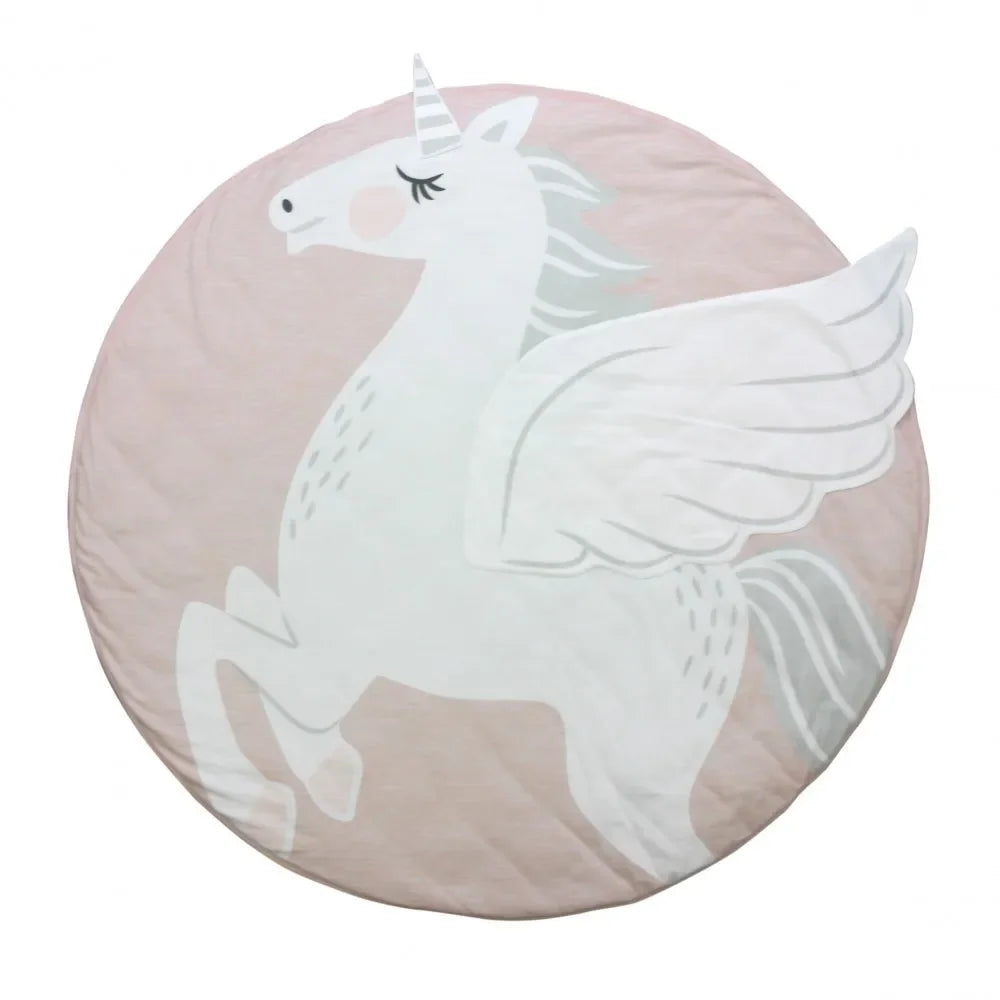 Cartoon Animals Baby Play Mats Pad Toddler Kids Crawling Blanket Round Carpet Rug Toys Mat For Children Room Decor Photo Props