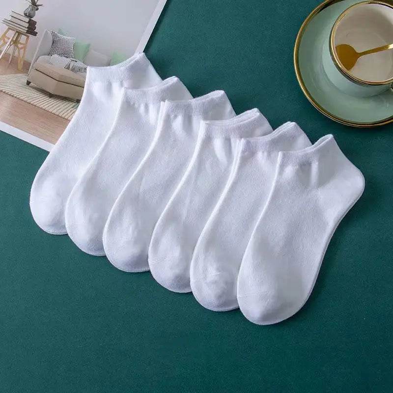 10 pairs/Men's Socks Spring/Summer Thin, Breathable, Soft Polyester Cotton Socks Black Casual Business Ankle Socks Boat Socks Si - AIAZ