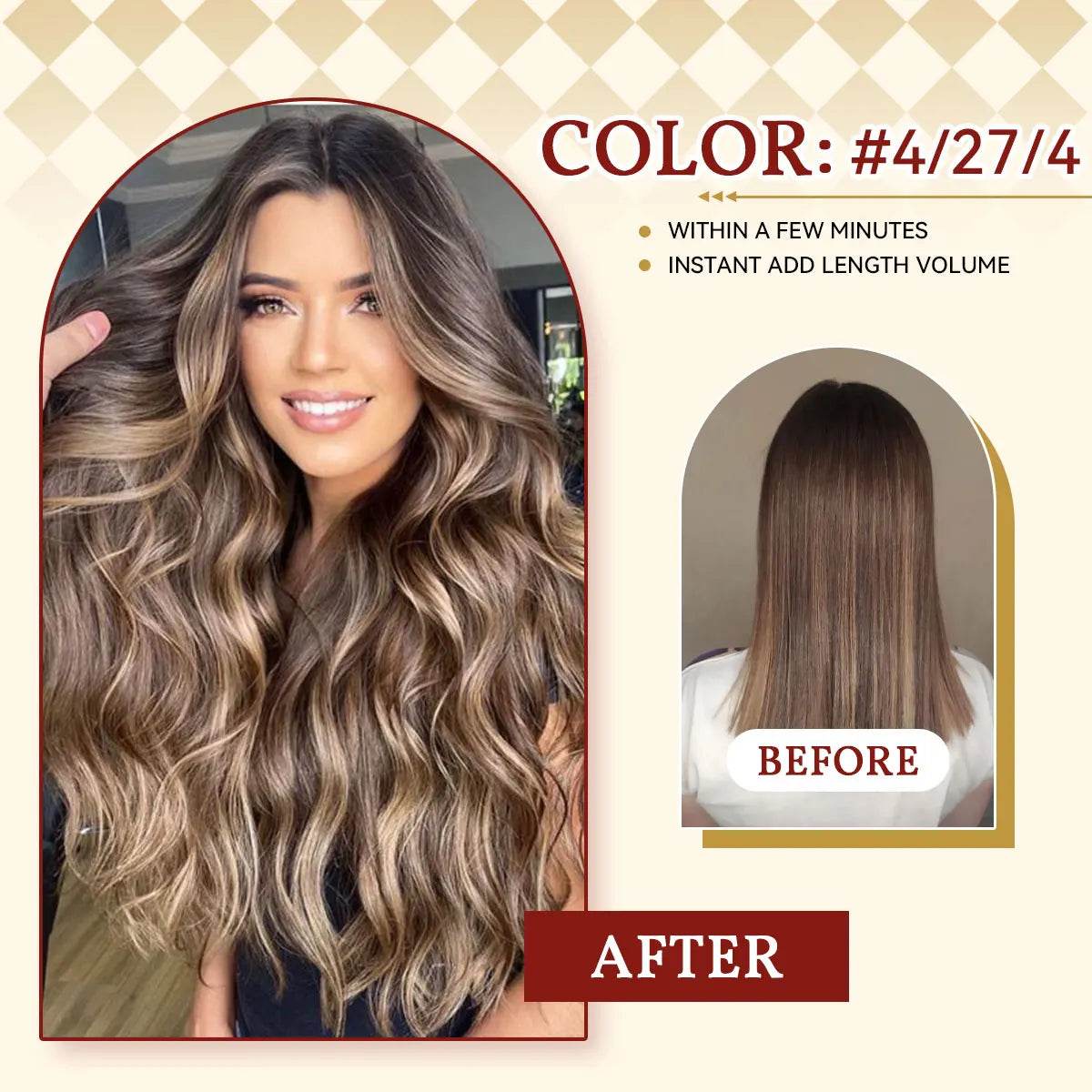 12A Natural Wave Clip In Human Hair Extensions 100% Remy Human Hair Clip In 120G 7Pcs/Set Full Head For Women 14-24Inch - AIAZ