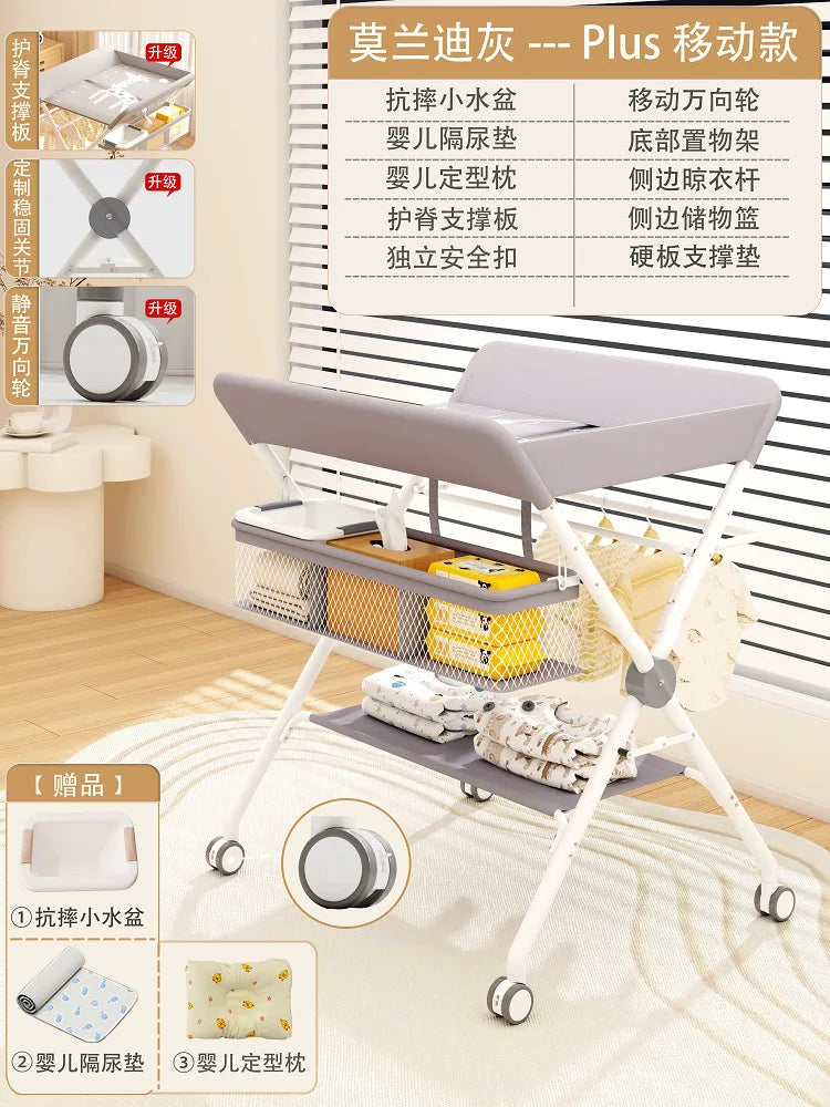 Baby Care Table Portable Multi-functional Baby Changing Table Children's Massage Foldable Bath Table