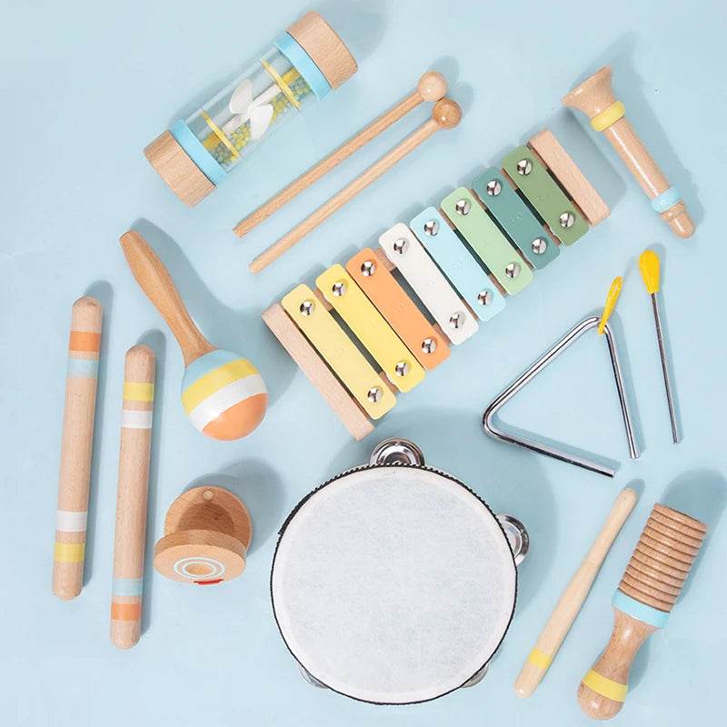 Interactive Musical Toy Wooden Toys Child Percussion Instruments Early Educational Toys Birthday Gifts for Toddlers Girl Boy - AIAZ