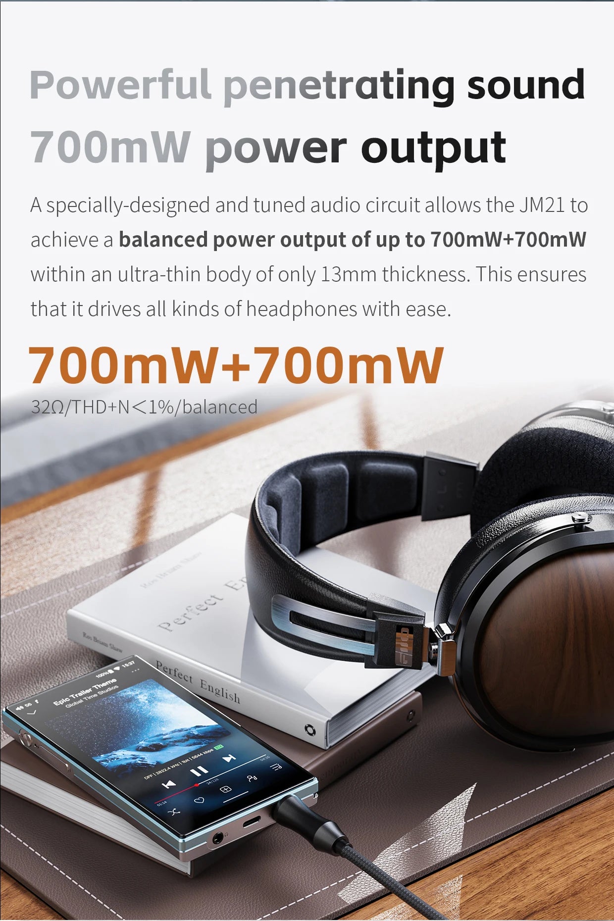 FiiO JM21 Android 13 Hi-Res Music Player MP3 with Snapdragon 680, Bluetooth WiFi USB DAC 12.5H Playtime