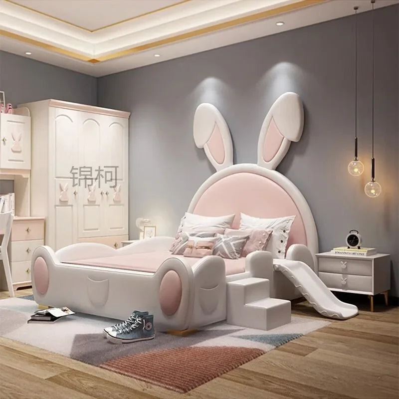 Hot Selling Pin Color Baby Rabbit Bed With Side 1500x2000cm