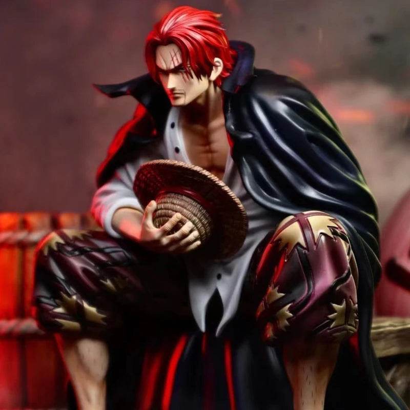17cm One Piece Shanks Anime Figures Film Red Yonko Red Hair Shanks Action Figure PVC Statue Figurine Model Decoration Doll Toys - AIAZ