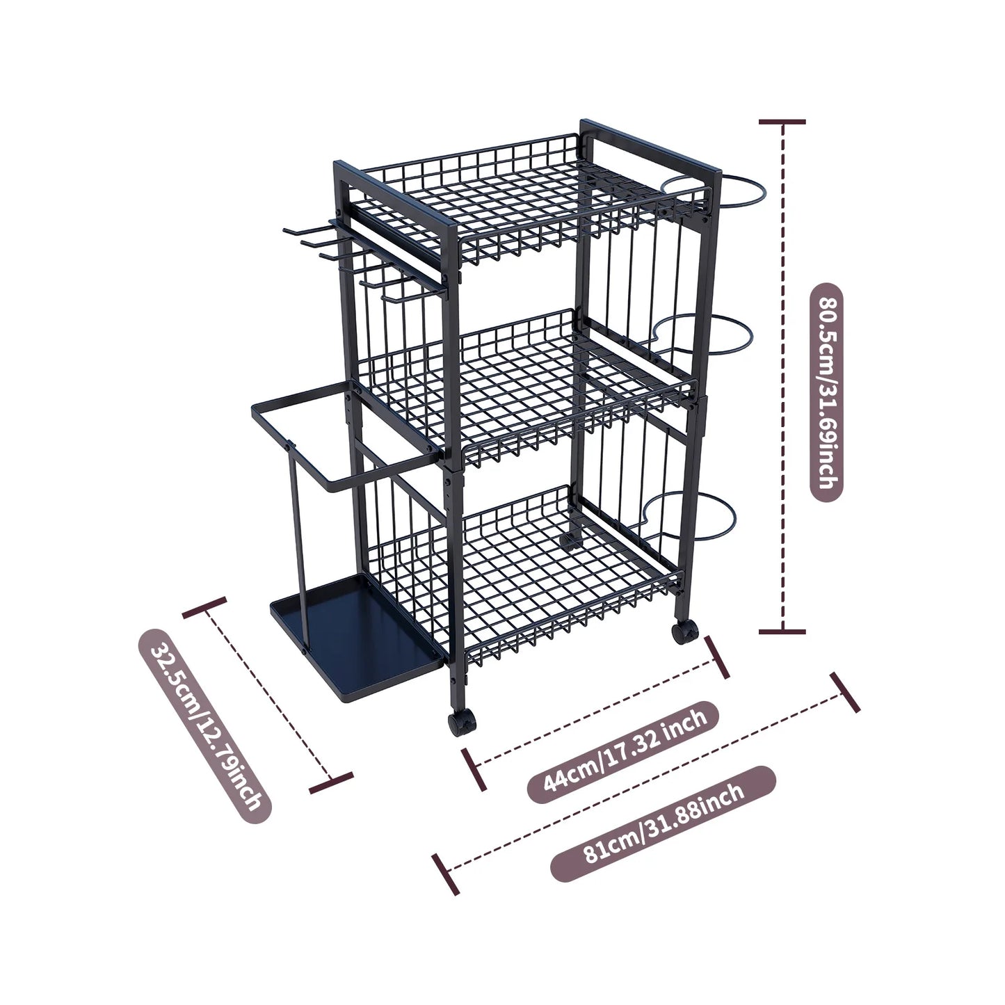Disassemble and Assemble Sports Equipment Rack Universal Roller Design Basketball Yoga Mat Fitness Equipment Storage Basket