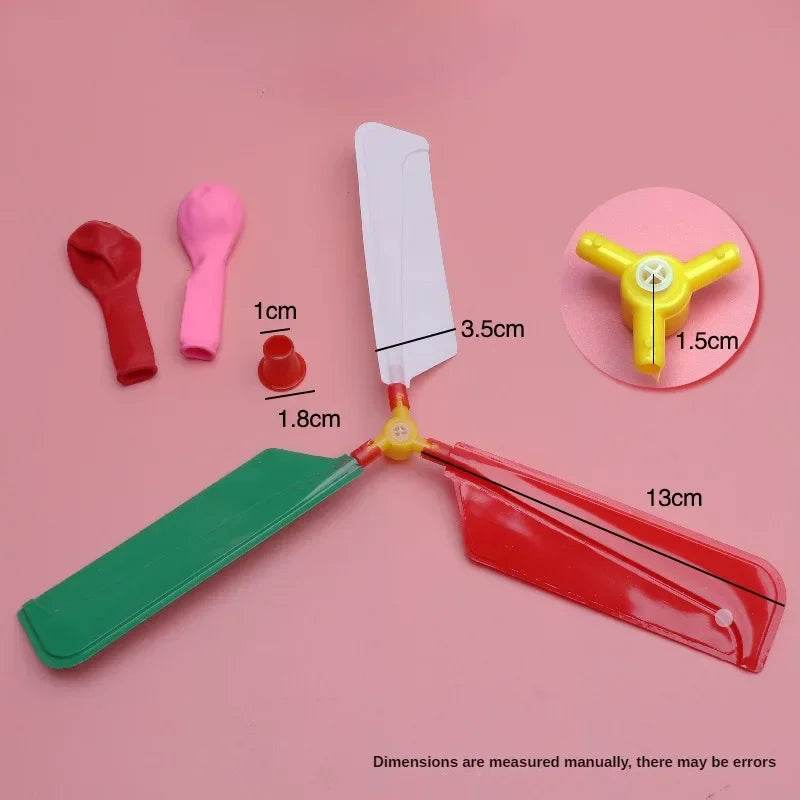 Balloon Aircraft Science and Technology Educational Toys Technology Handmade Diy Balloon Helicopter Children's Creative Toys - AIAZ