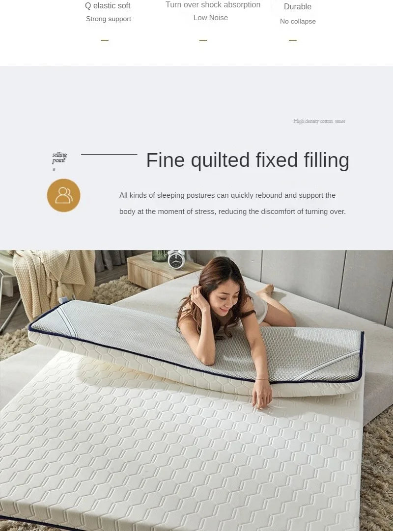 Household Thickened Foldable Tatami Cotton Mattress Cushion Non-Slip Mat for Home Student Dormitory hotel Single Double Bed