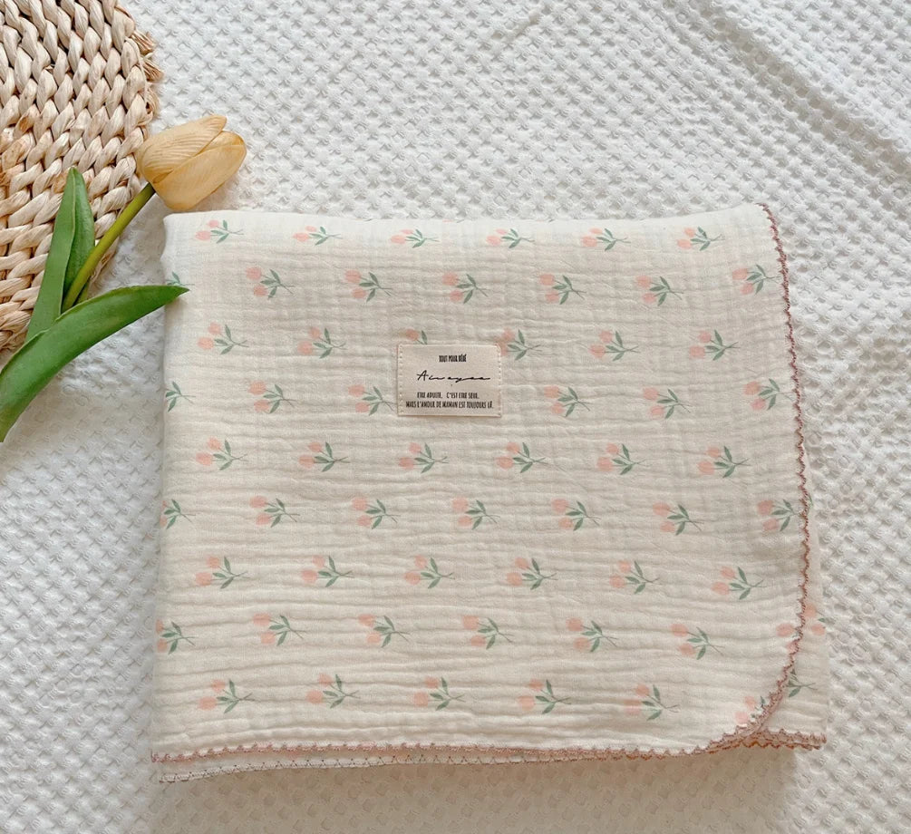 Muslin Swaddle Blankets Newborn Summer Baby Blanket Cotton Infant Swaddle Wrap Receiving Blanket For Crib Stroller Sleeping Item