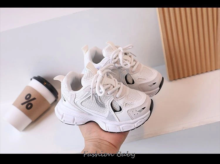 Spring/Autumn Breathable Mesh Casual Shoes for Boys Girls Kids Sneakers Footwears Flats Sport Running Shoes 3 Color