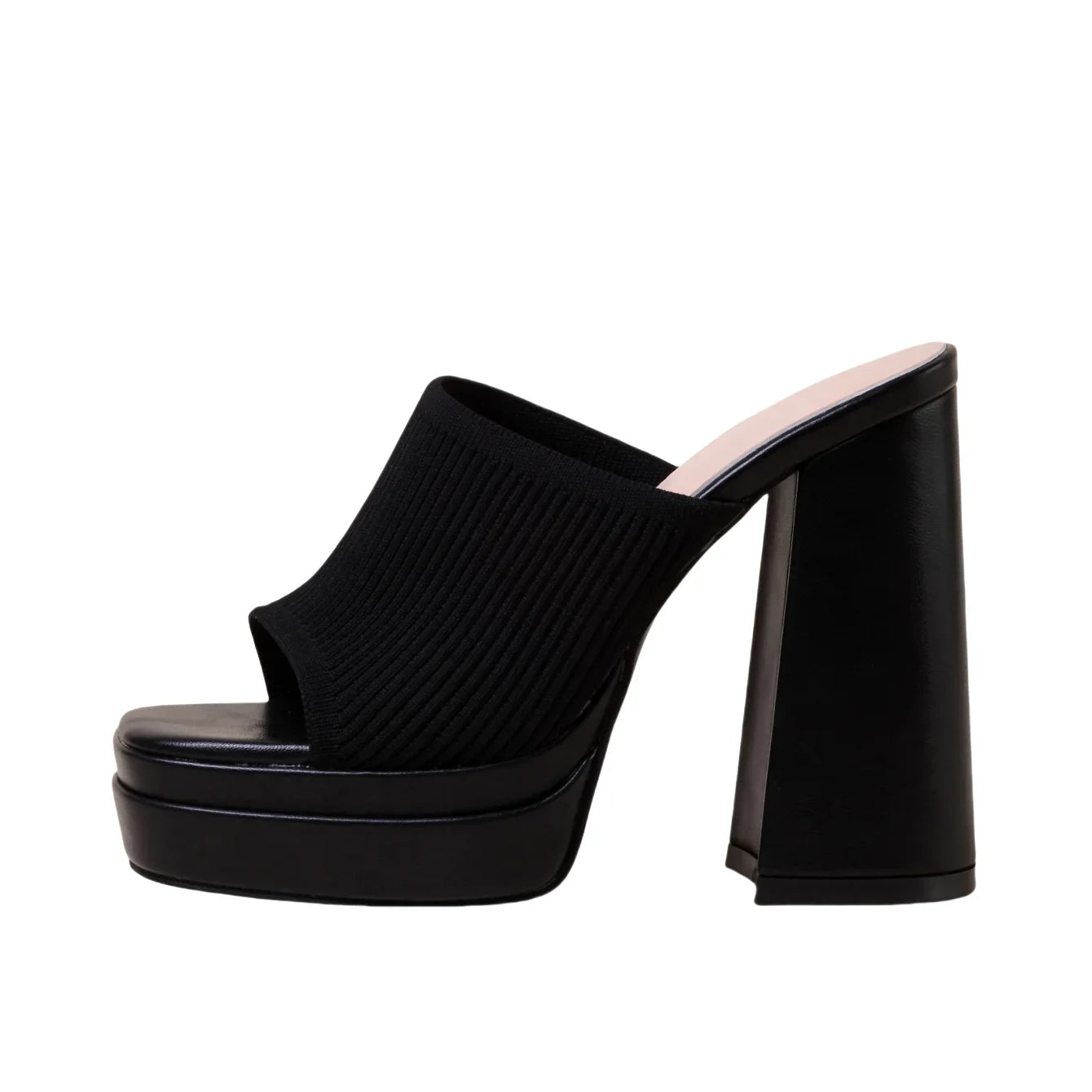 Summer Fashion Waterproof Platform Open Toe Knitted Comfortable Sexy Women High Heel Slippers Party Wedding Shoes