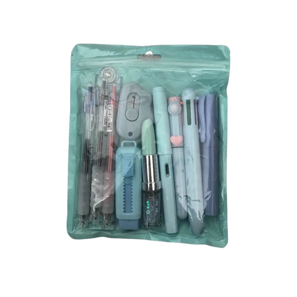 11-in-1 Student Stationery Set Back To School Materials Useful Study Supplies - AIAZ