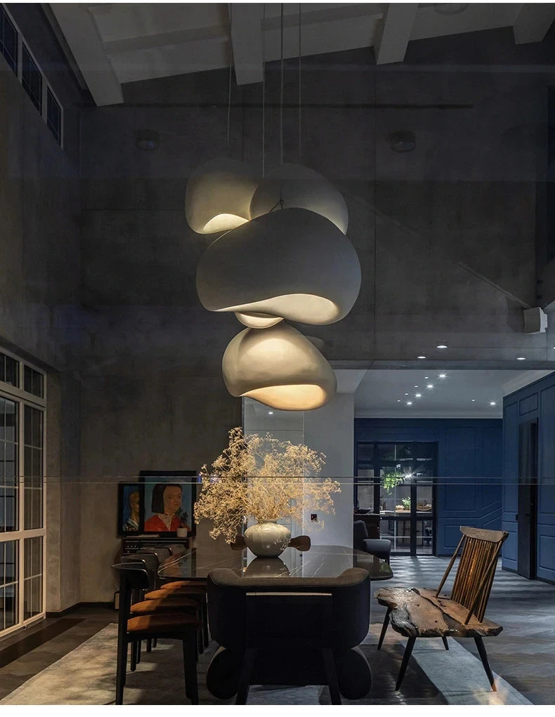 Japanese Wabi Sabi Chandelier Modern LED Pendant Light for Dining Living Room Bedroom Bar Designer Homestay E27 Hanghing Lamp