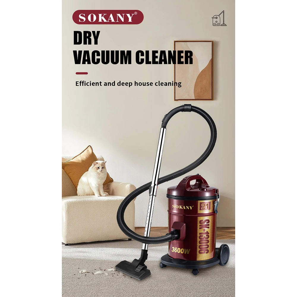 1600W Electric Dry Vacuum Cleaner Large Capacity Strong Suction Power Household Multi-function Cleaner Household Appliances