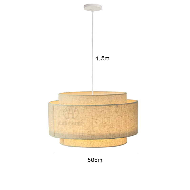 GEW Wabi-Sabi Hand-knitted Chandeliers Nordic Fabric Lampshade Pendant Lights For Restaurants, Shops, Bedroom Home Decor BT3001