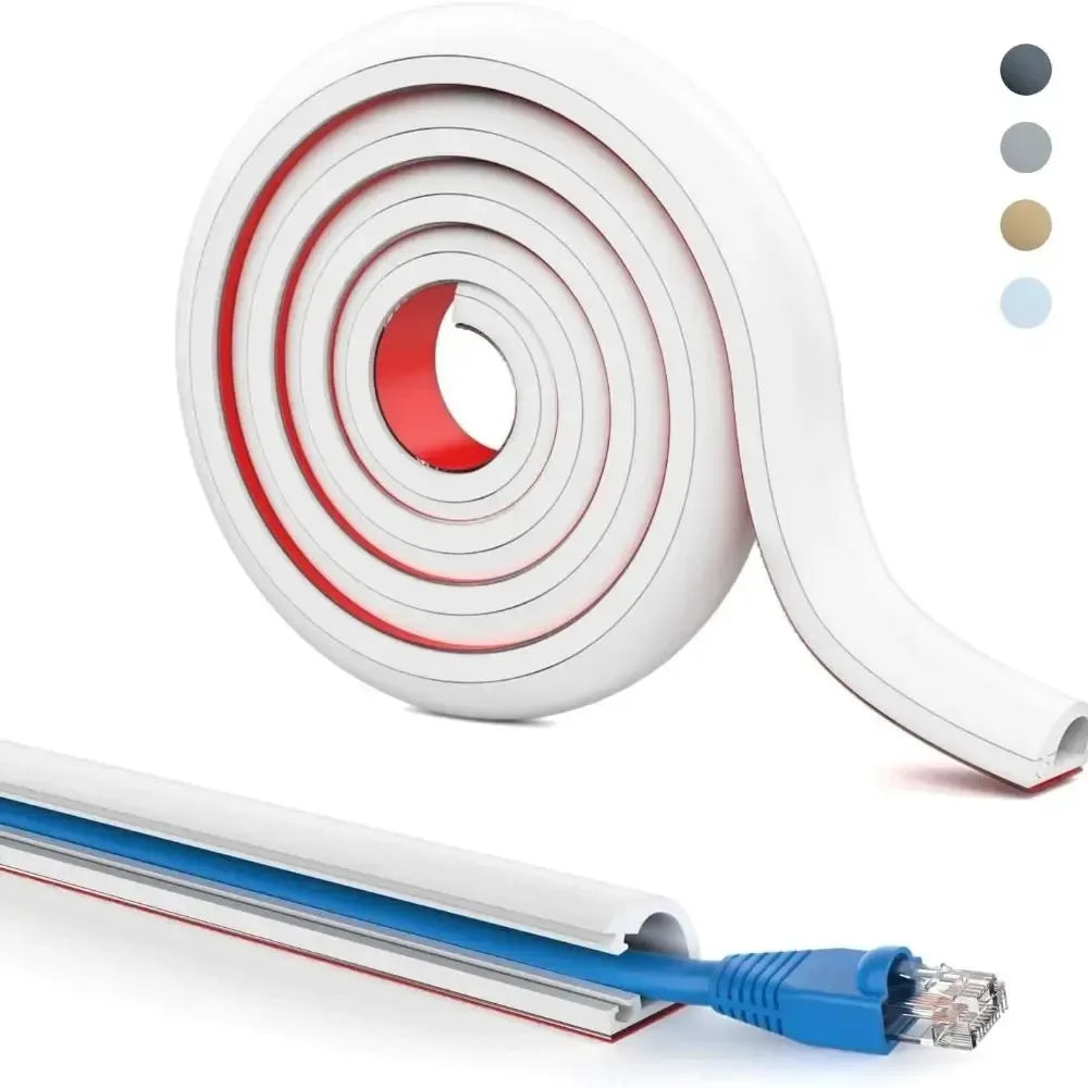 1PC 39.37in/78.74in/118.11in Cable Hider Free Cutting Easy Installation Cable Tidy Hide Wall Floor Wires
