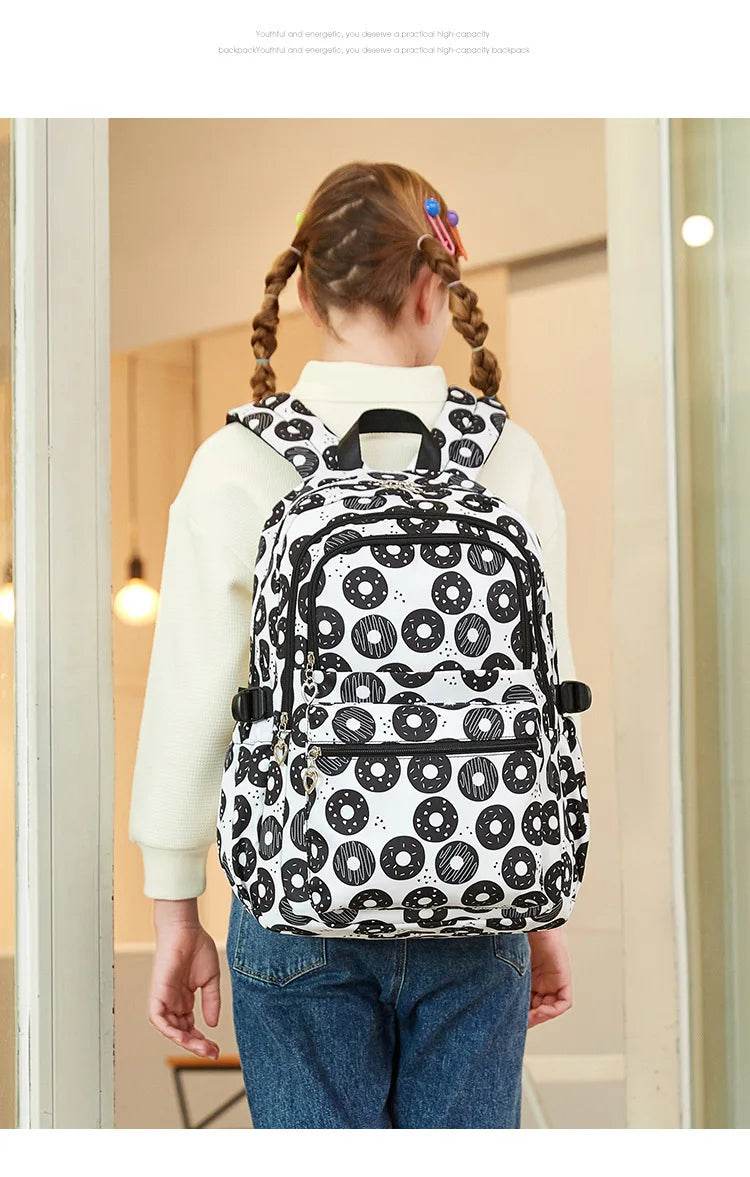 2025 New 3 Pcs Sets Student Schoolbag Girls Fashion Leisure Large Capacity Backpack Junior High School Shoulders Backpack - AIAZ