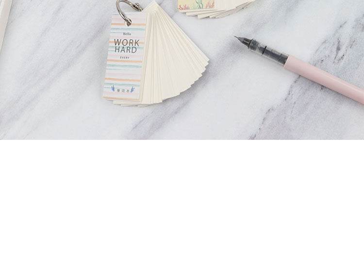 110 Sheets Lovely Mini Notebook School Supplies Stationery Vocabulary Writing Reciting Book Sticky Note Loose Leaf Memo Cards - AIAZ