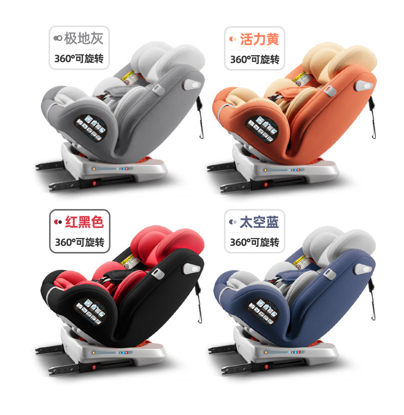 360 degree rotating child safety seat for car use easy to sit and recline chair for 0-12 year old baby and baby in car