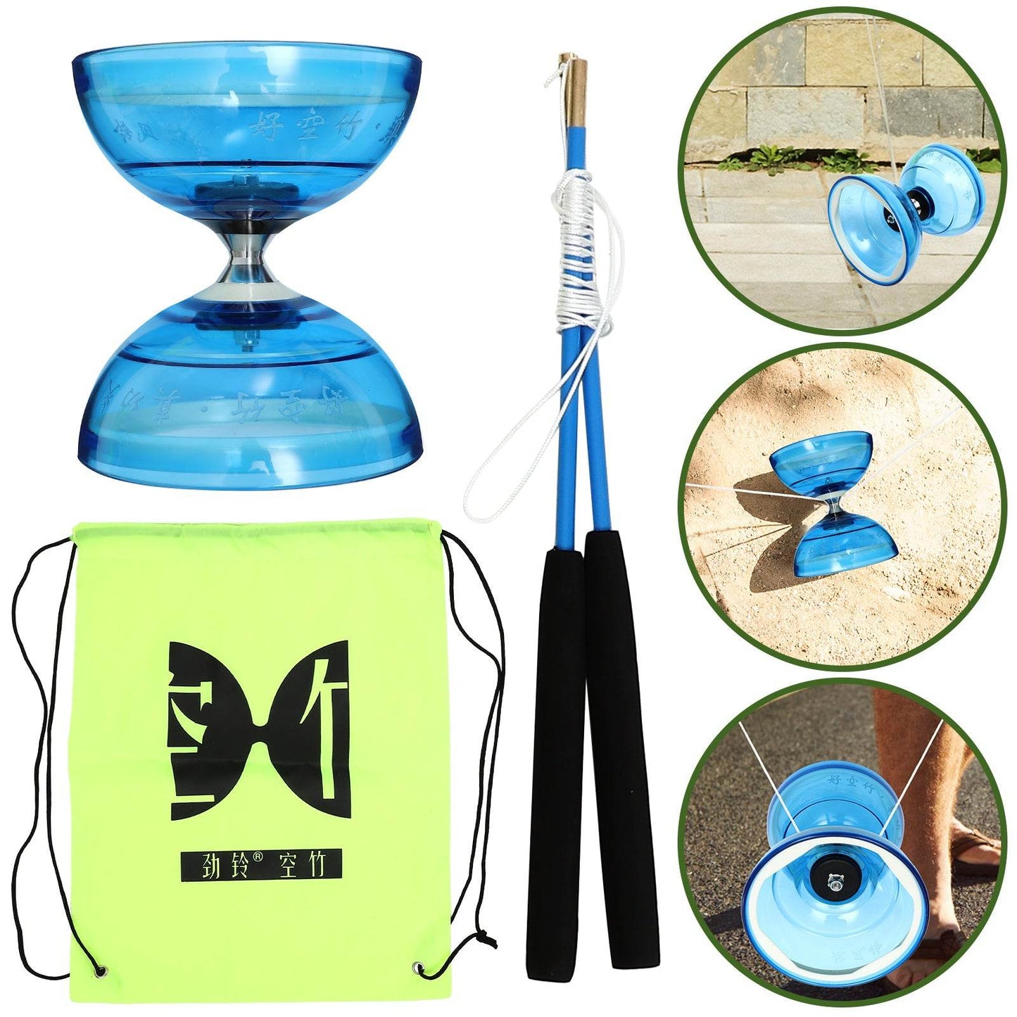 1 Set Professional Diabolo Of Triple Bearing Diabolo Toy Diabolo Yoyo Chinese Diabolo Toy Bearing Fitness Toy For Elderly NEW - AIAZ