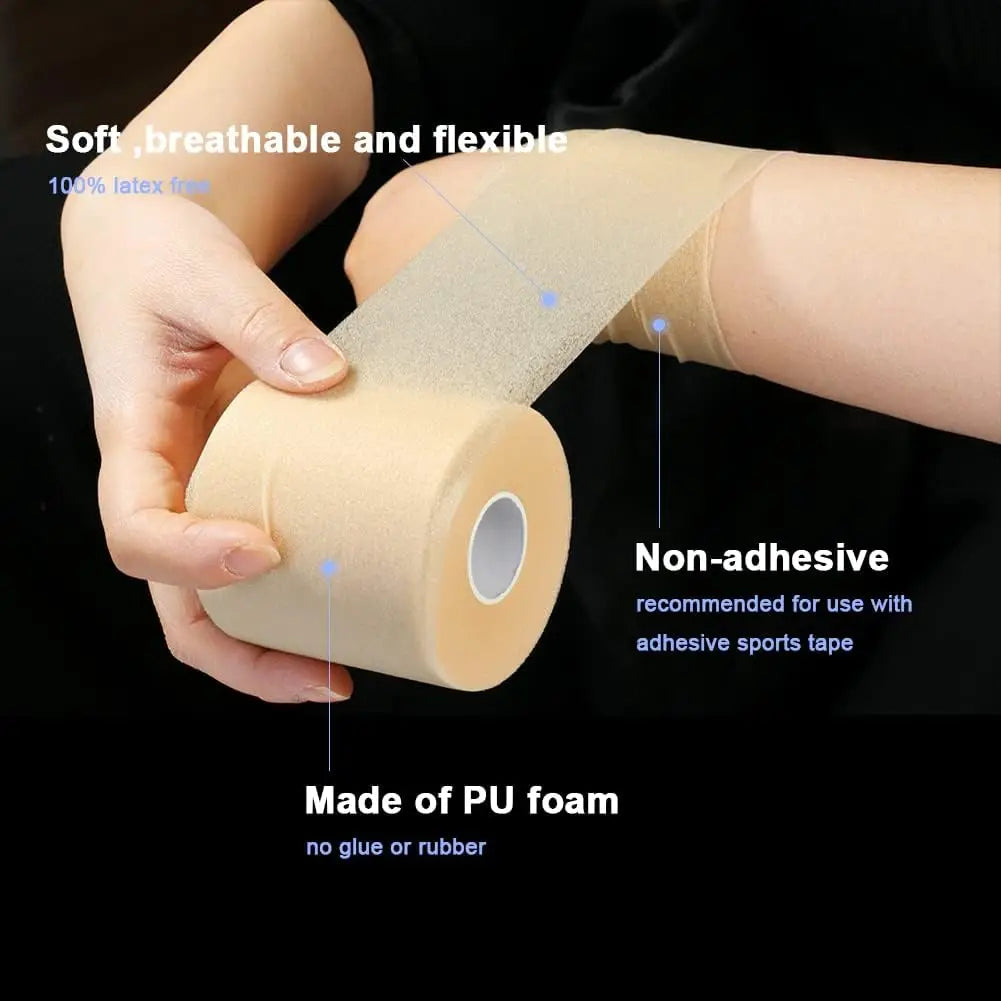 PU foam bandage Elbow & Knee Pads Film Foam Underwrap Sports Pre-Wrap for Athletic Tape