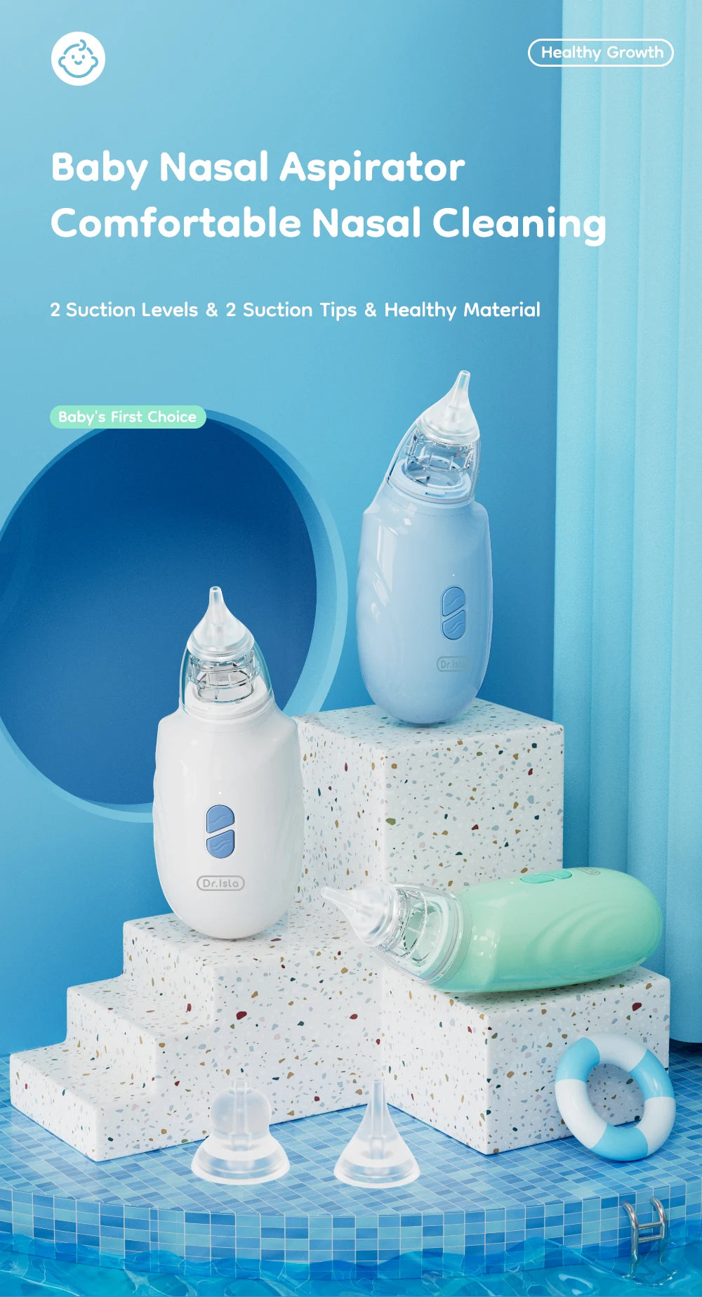 2025 Newest Safe & Smart Baby Nasal Aspirator – Gentle Mucus Relief for Newborns & Toddlers Prevent Nasal Congestion