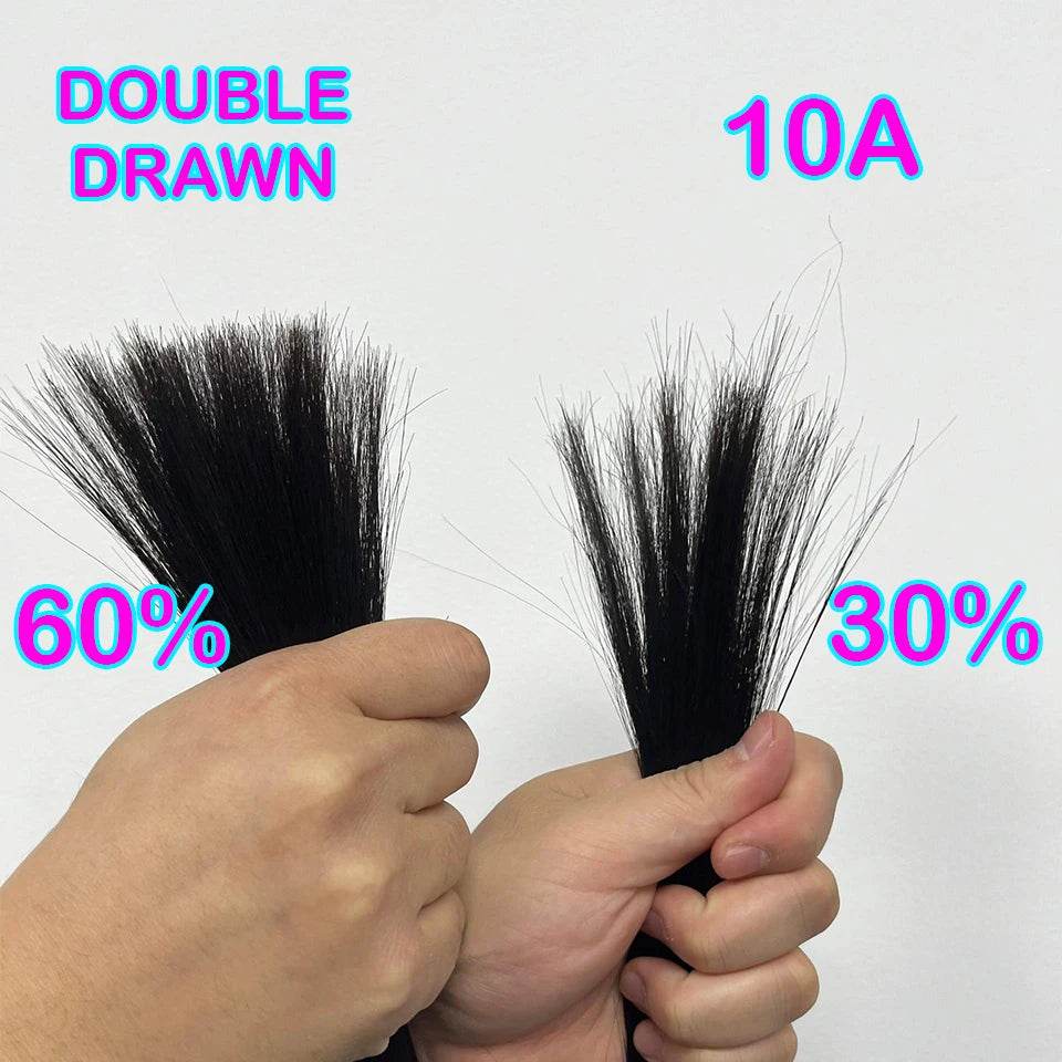 Double Drawn Human Hair Bulk For Braiding Straight Vietnam Indian Hair Vendor Virgin Bundles No weft Natural Hair 100% Extension - AIAZ