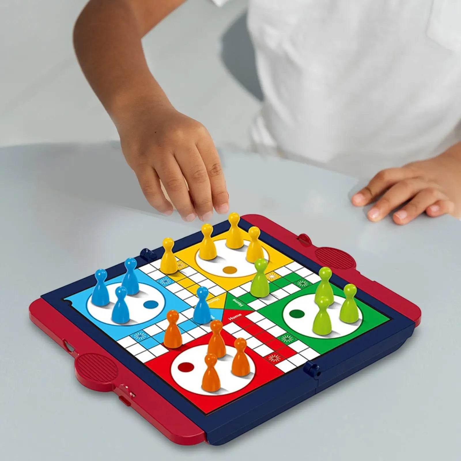 Board Games Ludo Set Party Game Parent Child Strategy Interaction with Foldable Board for Funny Family Table Game Social Games - AIAZ