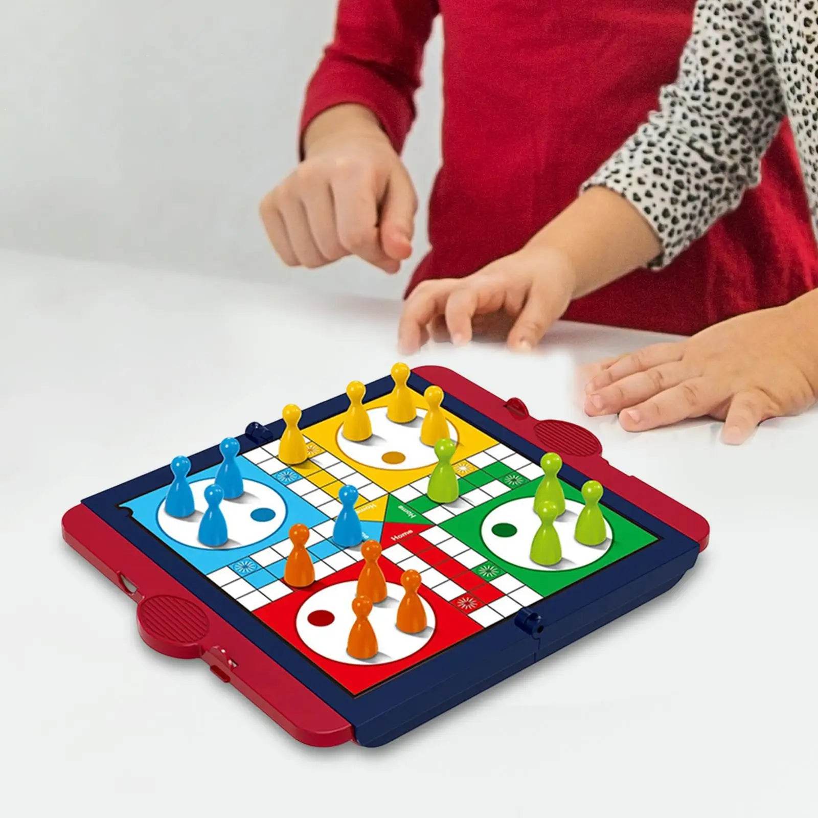 Board Games Ludo Set Party Game Parent Child Strategy Interaction with Foldable Board for Funny Family Table Game Social Games - AIAZ