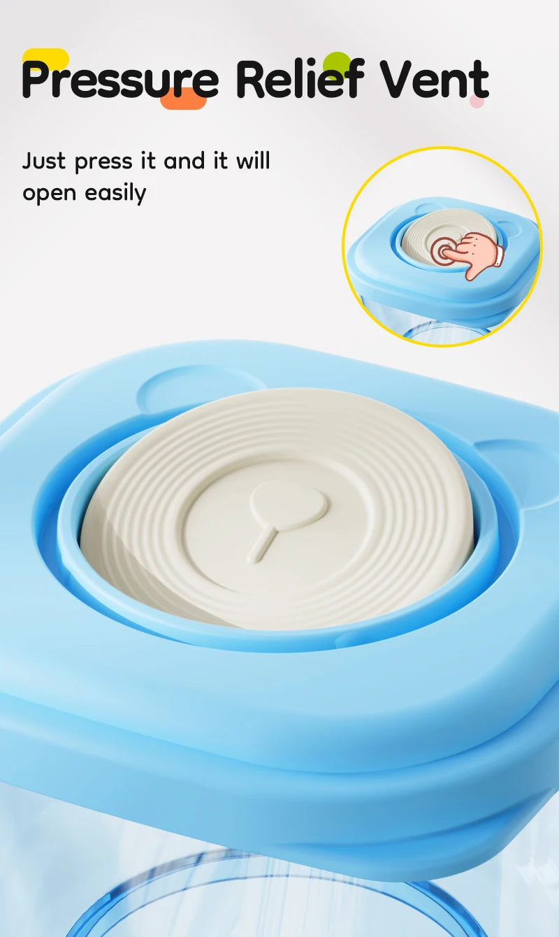 4pcs 150ml Cartoon Baby Food Containers Safe PP Material Heated And Refrigerated Feeding Boxes with Measurement Scale Lines