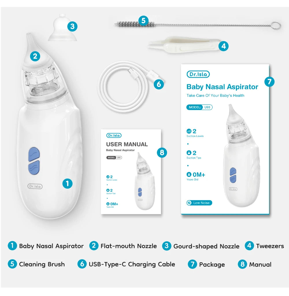 2025 Newest Safe & Smart Baby Nasal Aspirator – Gentle Mucus Relief for Newborns & Toddlers Prevent Nasal Congestion