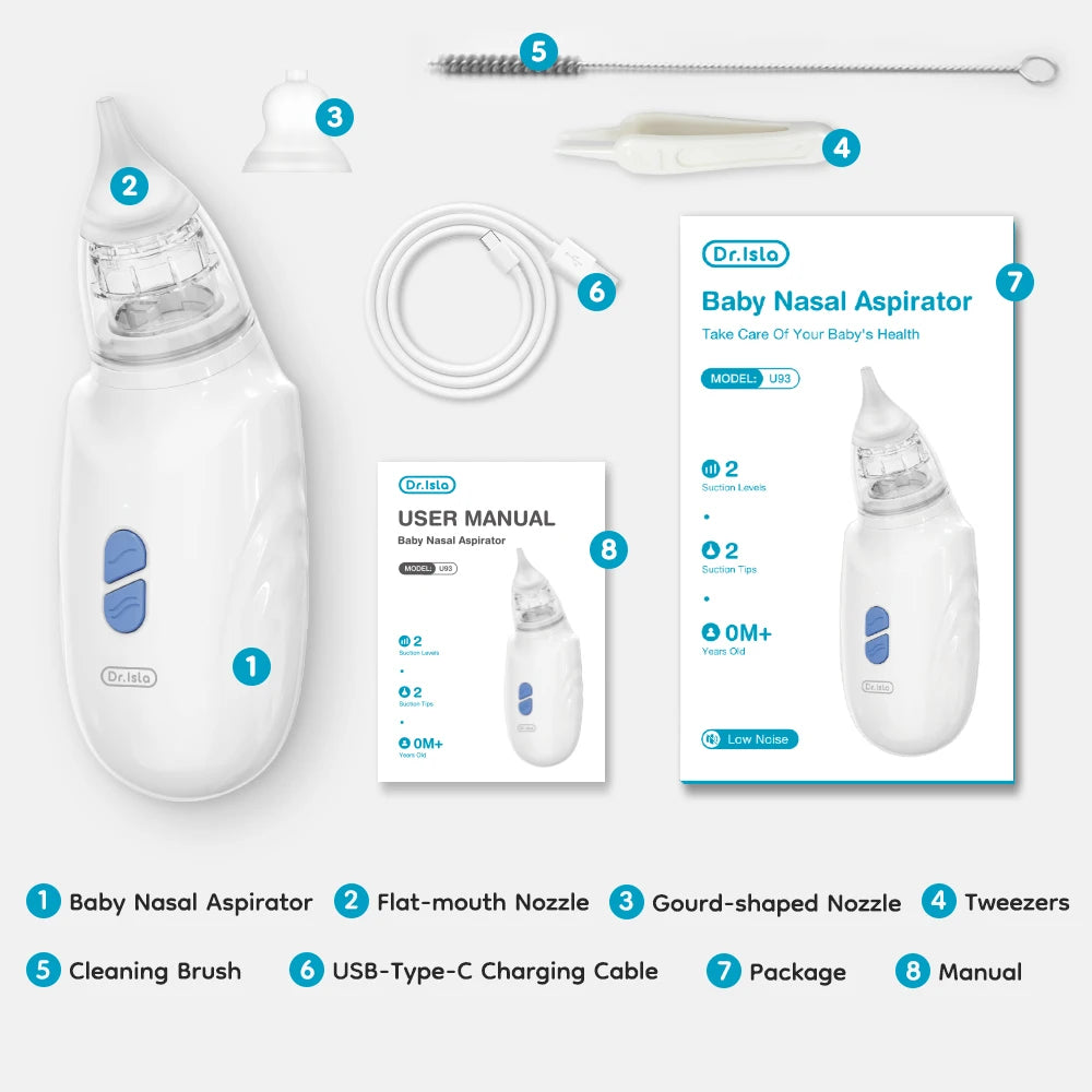 2025 Newest Safe & Smart Baby Nasal Aspirator – Gentle Mucus Relief for Newborns & Toddlers Prevent Nasal Congestion