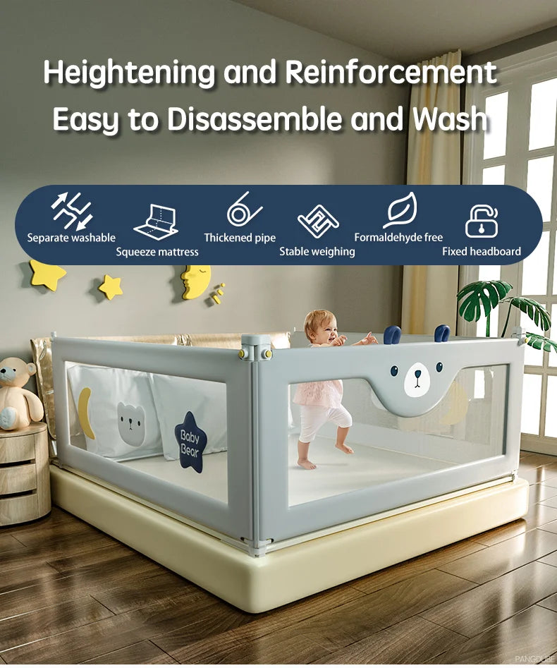 PANGDUBE 1pc Baby Bed Guardrail Bed Rail Guard for Kid Fence for Bed Protective Barrier for Bed Safety Railing for Children Bed