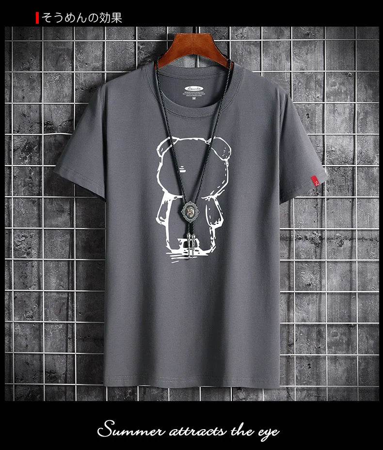 T Shirt for Men 2022 Newest Clothing Fitness White O Neck Anime Man T-shirt For Male Oversized S-6XL New Men T-shirts Goth Punk - AIAZ