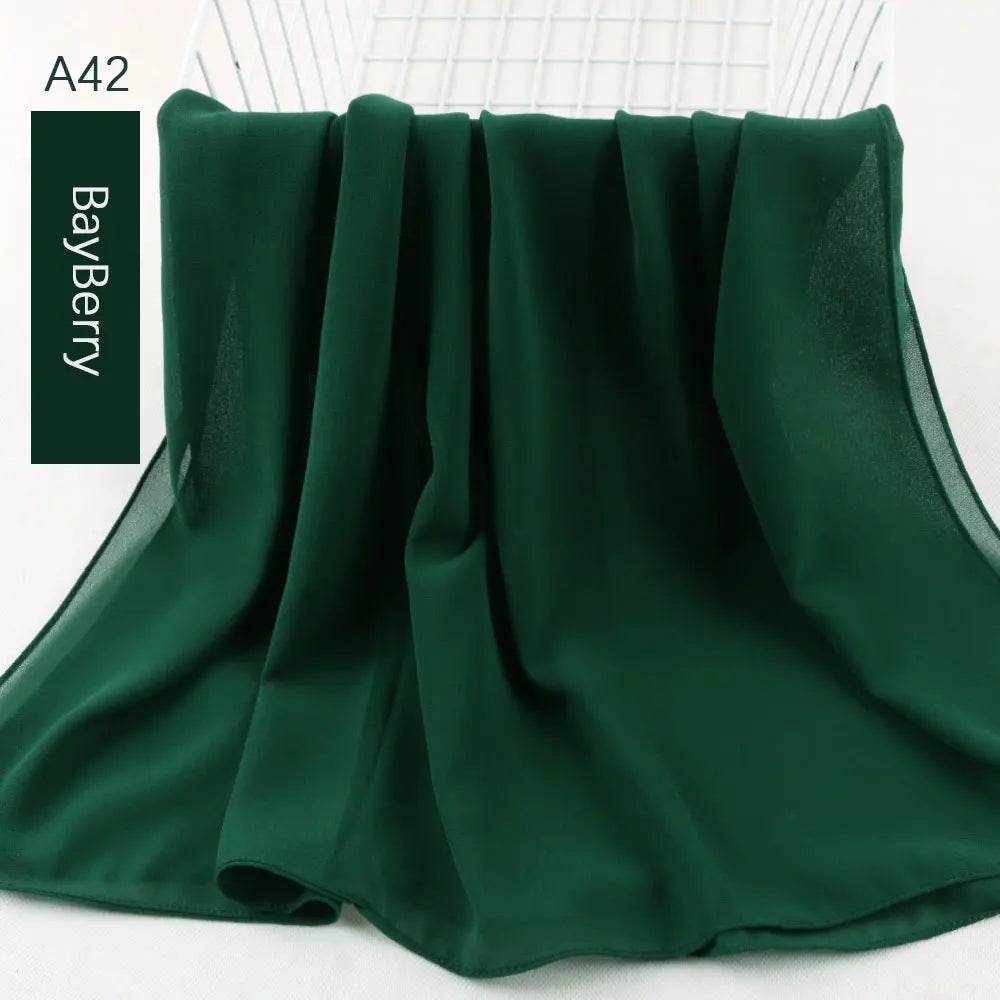 Muslim Women Chiffon Hijab Scarf Chiffon Soft Hijabs Shawl Long Scarves Wrap Headscarves For Muslim Fashion - AIAZ