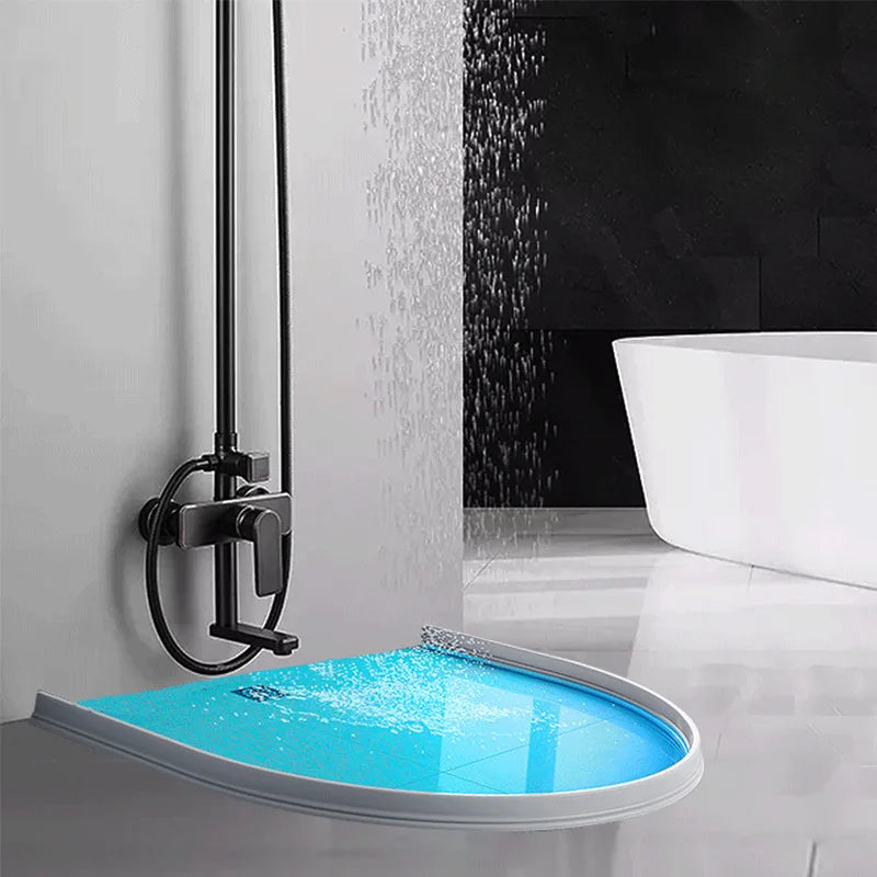 New 50mm Height Silicone Bathroom Water Stopper Barrier Non-slip Dry and Wet Separation Bendable Strip Sink Water Splash Guard