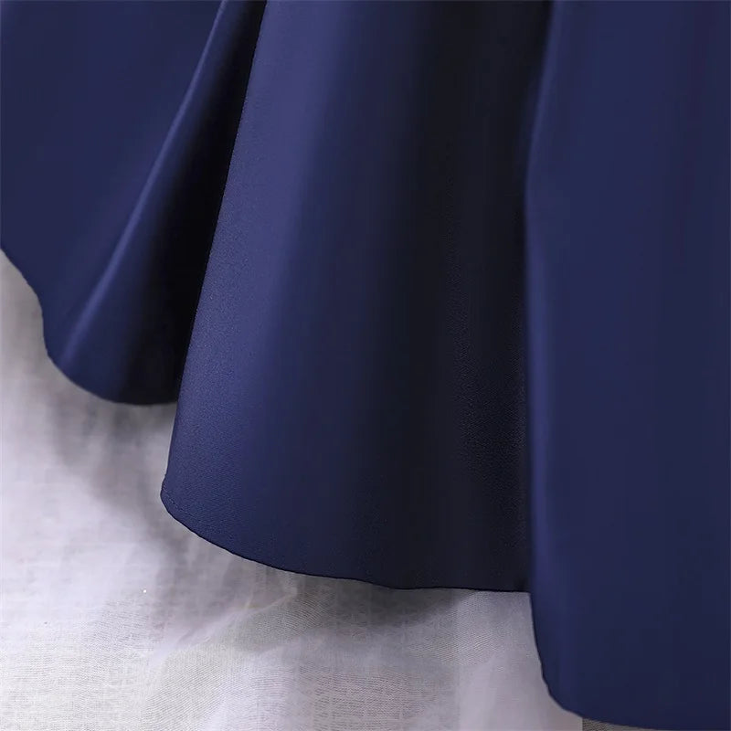 Big Bow Princess Sweet Kids Tutu Toddler Birthday Party Newborn Christening Children Baptism Baby Girls Clothes Summer Dresses