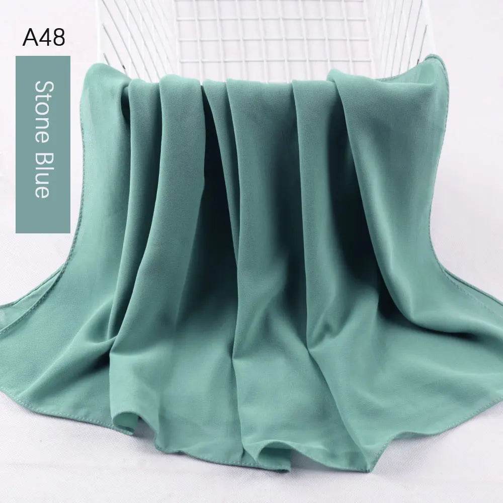 Muslim Women Chiffon Hijab Scarf Chiffon Soft Hijabs Shawl Long Scarves Wrap Headscarves For Muslim Fashion - AIAZ