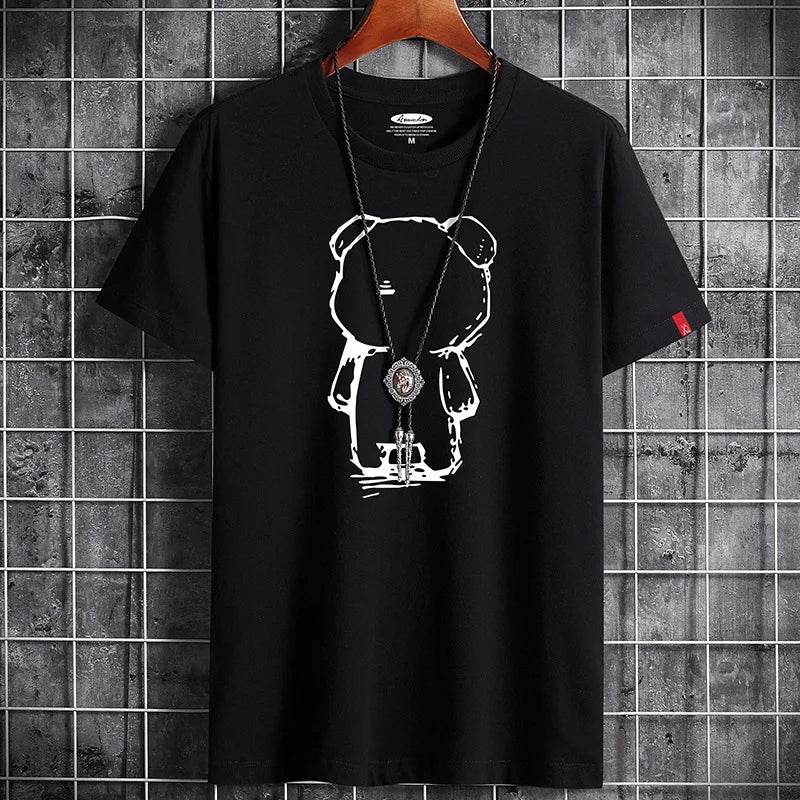 T Shirt for Men 2022 Newest Clothing Fitness White O Neck Anime Man T-shirt For Male Oversized S-6XL New Men T-shirts Goth Punk - AIAZ