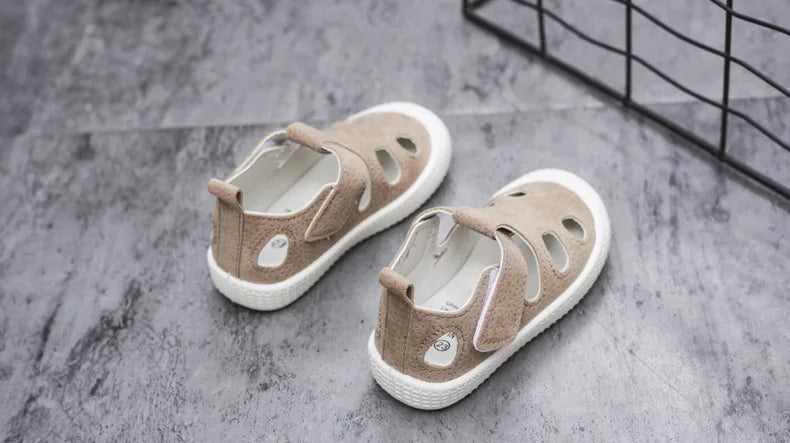 Baby Boys Half Sandals Spring Summer Beach Shoes for Toddlers Kids Medium Children Half Sandals Hollow Breathable for Girls Soft