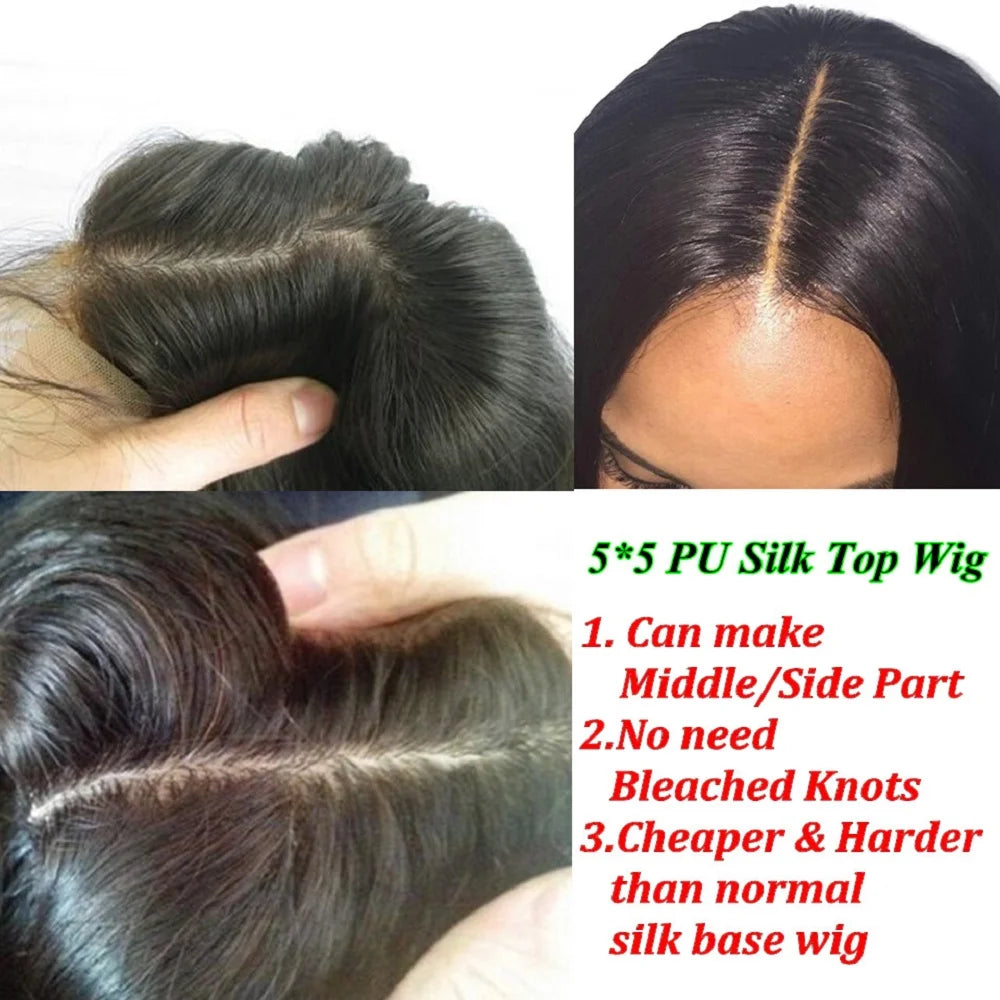 Silk Base Lace Front Wig Human Hair 13x4 Lace Front Wigs Human Hair 180 Density Honey Blonde Balayage Wig Human Hair for Women